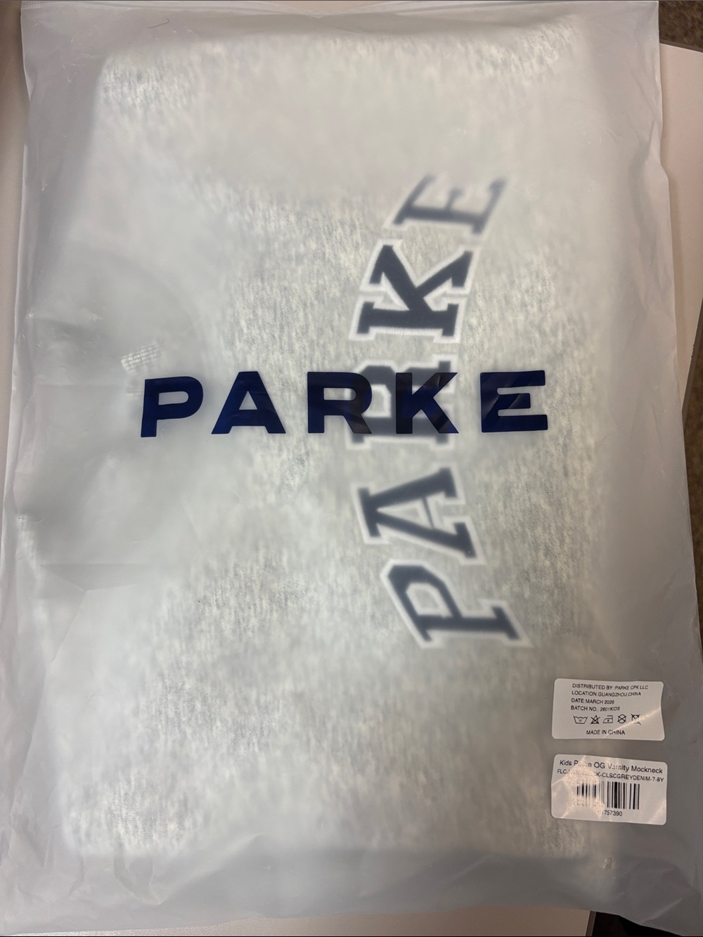Kids Parke OG Varsity Mockneck Classic Grey/Denim 7-8Y - Picture 4 of 7